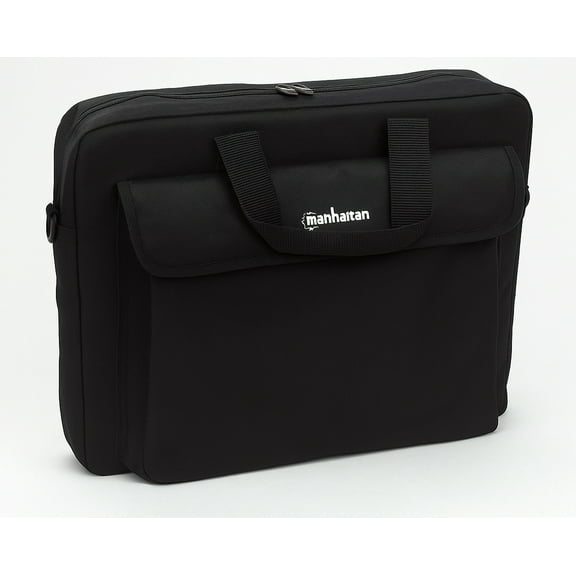 Manhattan London Notebook Computer Briefcase 15.6" Top Load; Fits Most Widescreens Up To 15.6", Black