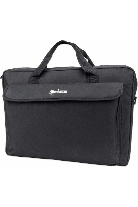 London Notebook Computer Briefcase, Top Load, Fits Most Widescreens Up To 17.3", Black