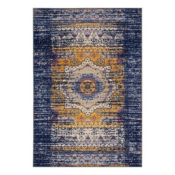 Manhattan MAN-34 Blue Bohemian Rug 7' 6" X 9 ' 6"