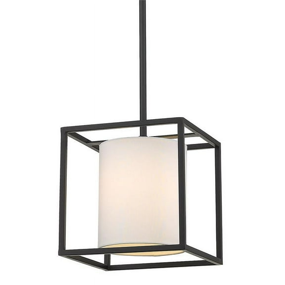 Golden Lighting Manhattan 1-light Pendant in Matte Black