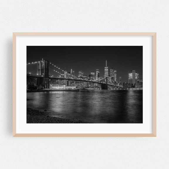 Manhattan New York Night Bridge Poster Unframed Paper Print