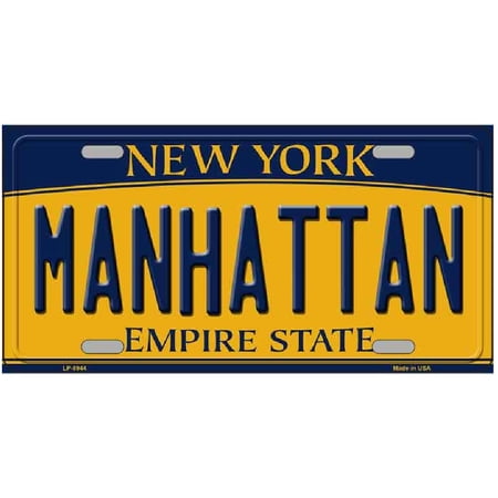Manhattan New York Retro Style License Plate
