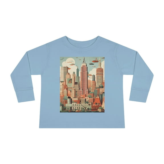 Manhattan New York Urban Wanderlust Toddler Long Sleeve Tee