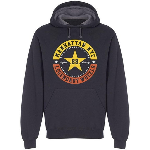 Manhattan Nyc, Legendary Wheels Hoodie Men -Image by Shutterstock, Male 3X-Large