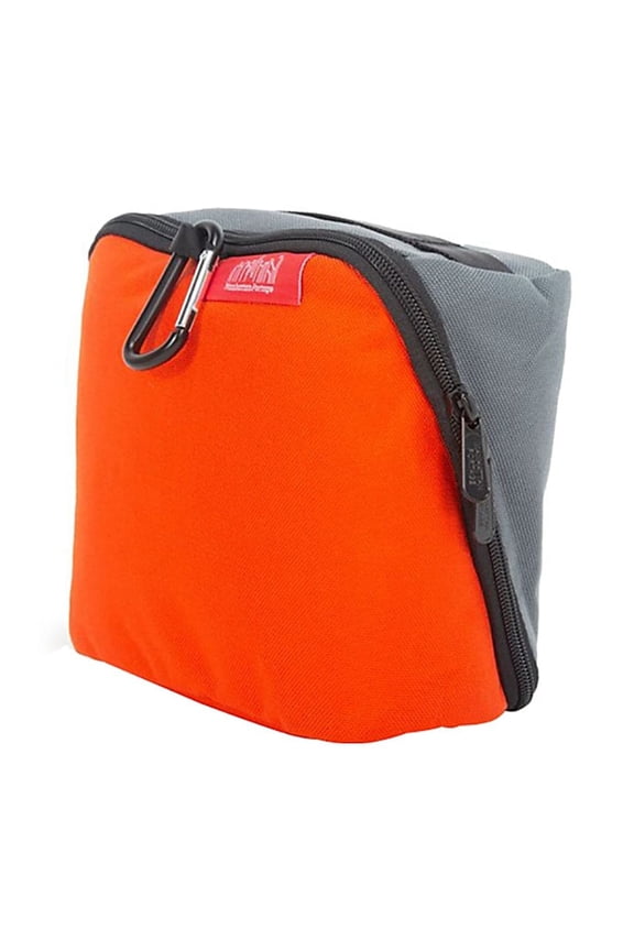 Newtown Fabric Toiletry Case Orange/Gray 6" (1079 ORGGRY)