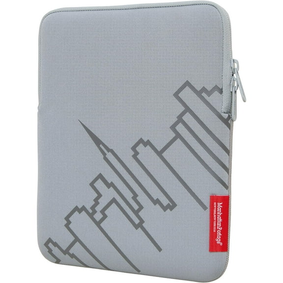 Manhattan Portage Skyline iPad Sleeve, Silver, 8-10 inches. Durable and protective iPad sleeve for 8 to 10 inches iPads.