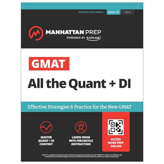 Pre-Owned GMAT All the Quant + DI: Effective Strategies &amp; Practice for the new GMAT + Atlas online, 9781506292113, 1506292119, Paperback, Eighth edition