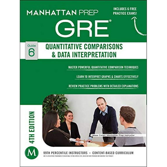 Pre-Owned Pre-Owned Quantitative Comparisons & Data Interpretation GRE Strategy Guide, 4th Edition (Manhattan Prep Strategy Guides) (Manhattan Prep GRE Strategy Guides) Paperback