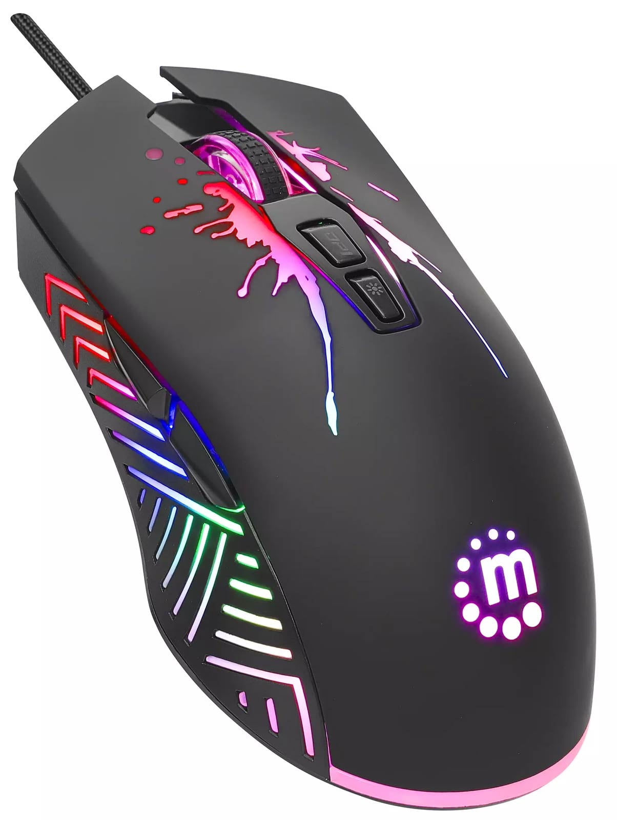 Manhattan RGB LED Wired Optical USB Gaming Mouse, Seven Buttons with Scroll Wheel, 7200 DPI, LED Lighting, Black - Walmart.com Manhattan RGB LED Wired Optical USB Gaming Mouse, Seven Buttons with Scroll Wheel, 7200 DPI, LED Lighting, Black - Walmart.com