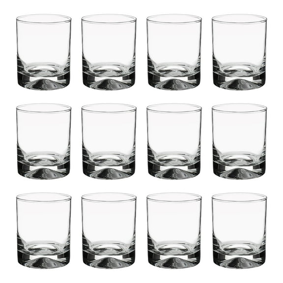 Manhattan Rocks Whiskey Glass 1.75 oz. Set of 12, Bulk Pack - Perfect for Scotch, Bourbon, Whiskey, Cocktail - Clear