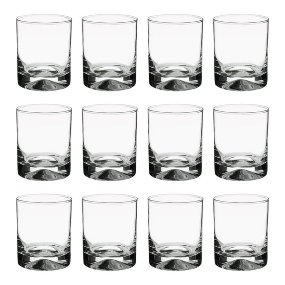 Manhattan Rocks Whiskey Glass 1.75 oz. Set of 12, Bulk Pack - Perfect for Scotch, Bourbon, Whiskey, Cocktail - Clear