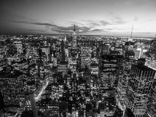 Manhattan Skyline with the Empire State Building NYC Canvas Art - Michel Setboun (22 x 28)