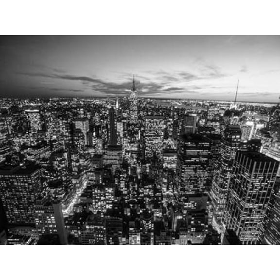 Manhattan Skyline with the Empire State Building NYC Canvas Art - Michel Setboun (22 x 28)