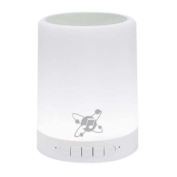 Manhattan Sound Science Portable Bluetooth Speaker with LED Lighting, White, 165259