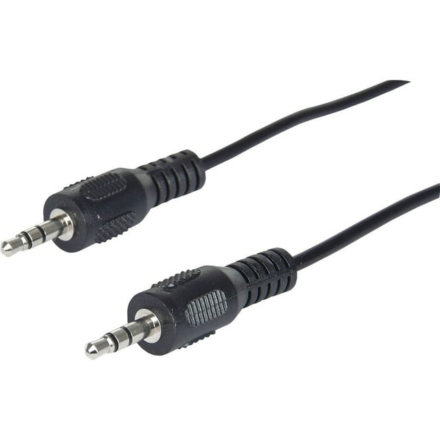 Manhattan Stereo Audio Cable - Mini-phone For Audio Device - 2.95 Ft - 1 X Mini-phone Male Stereo Audio - 1 X Mini-phone Male Stereo Audio - Black (393935)
