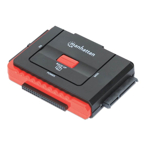 Manhattan Hi-Speed USB to SATA/IDE Adapter, Fits external SATA and IDE hard drives up to 5.25", Plug and Play