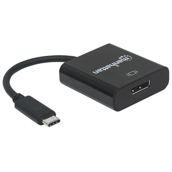 Manhattan 4K USB-C DisplayPort Adapter | Connects a Notebook, Tablet, Apple MacBook or Chromebook Pixels to a DisplayPort Monitor