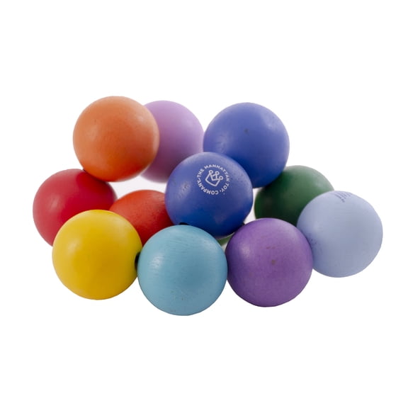 Manhattan Toy Classic Baby Beads Wood Rattle, Teether, and Clutching Toy