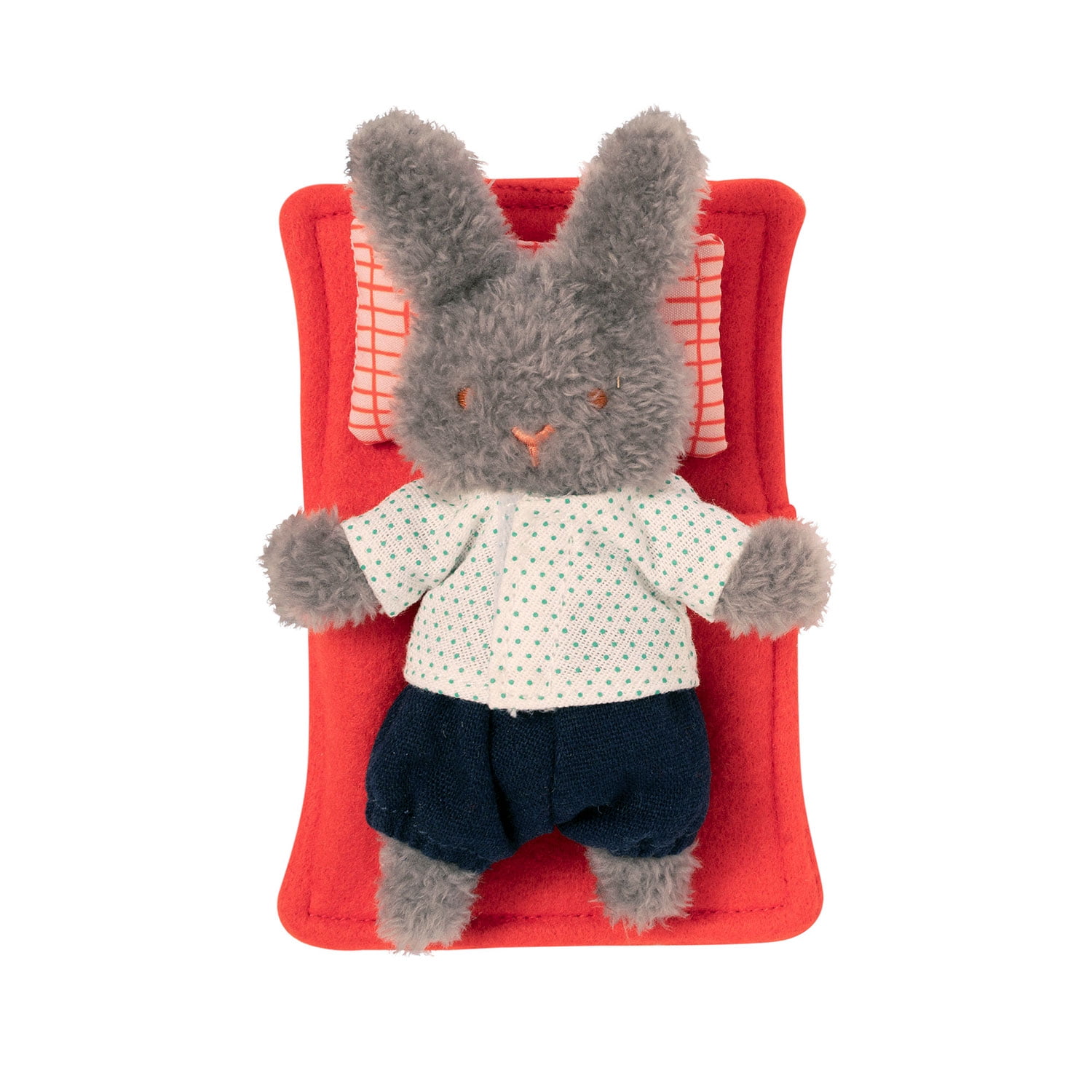 Manhattan Toy Little Nook Berry Bunny Stuffed Animal with Removable Clothing, Sleeping Bag