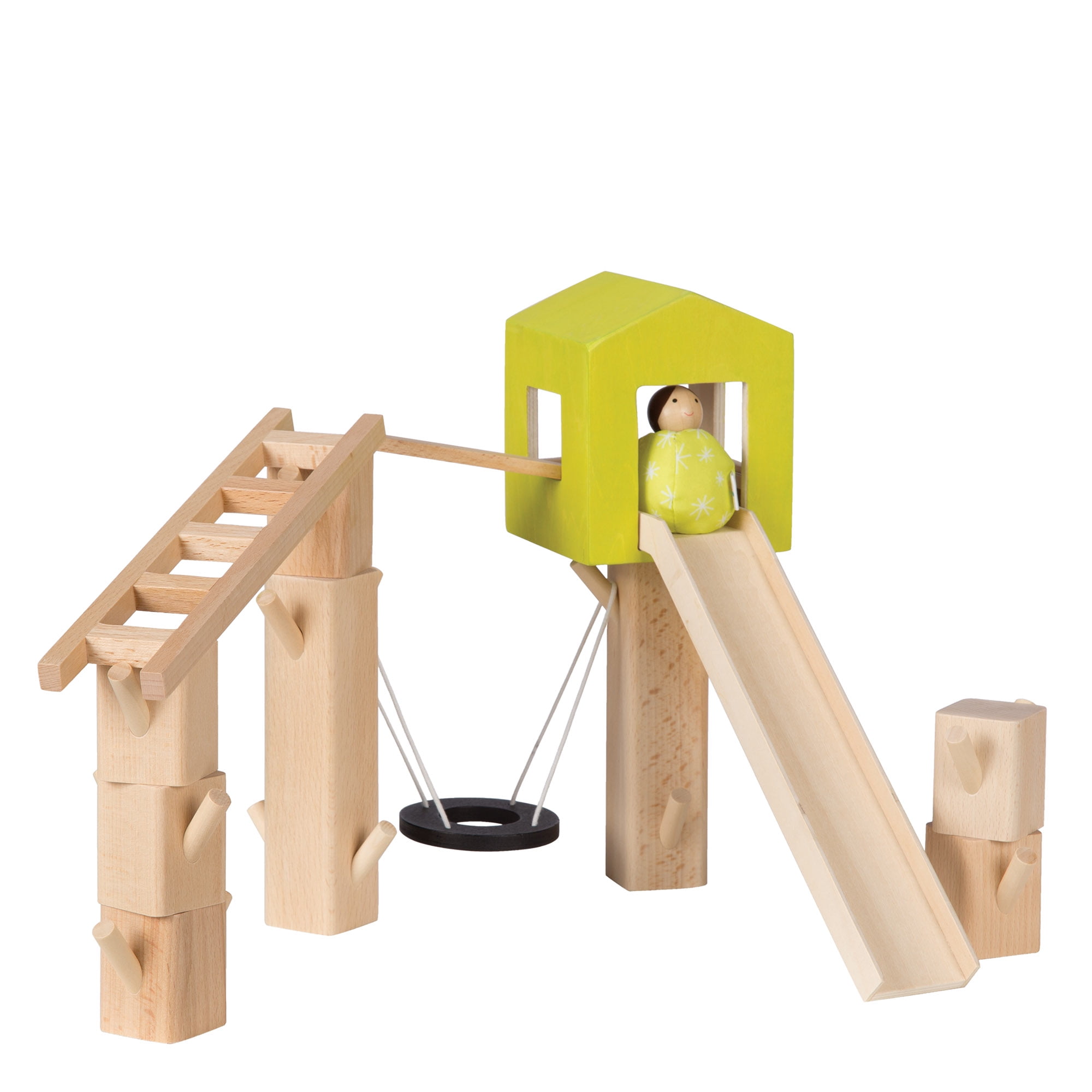 Manhattan Toy MiO Wooden Tree Fort + 1 Person Imaginative Play Kit