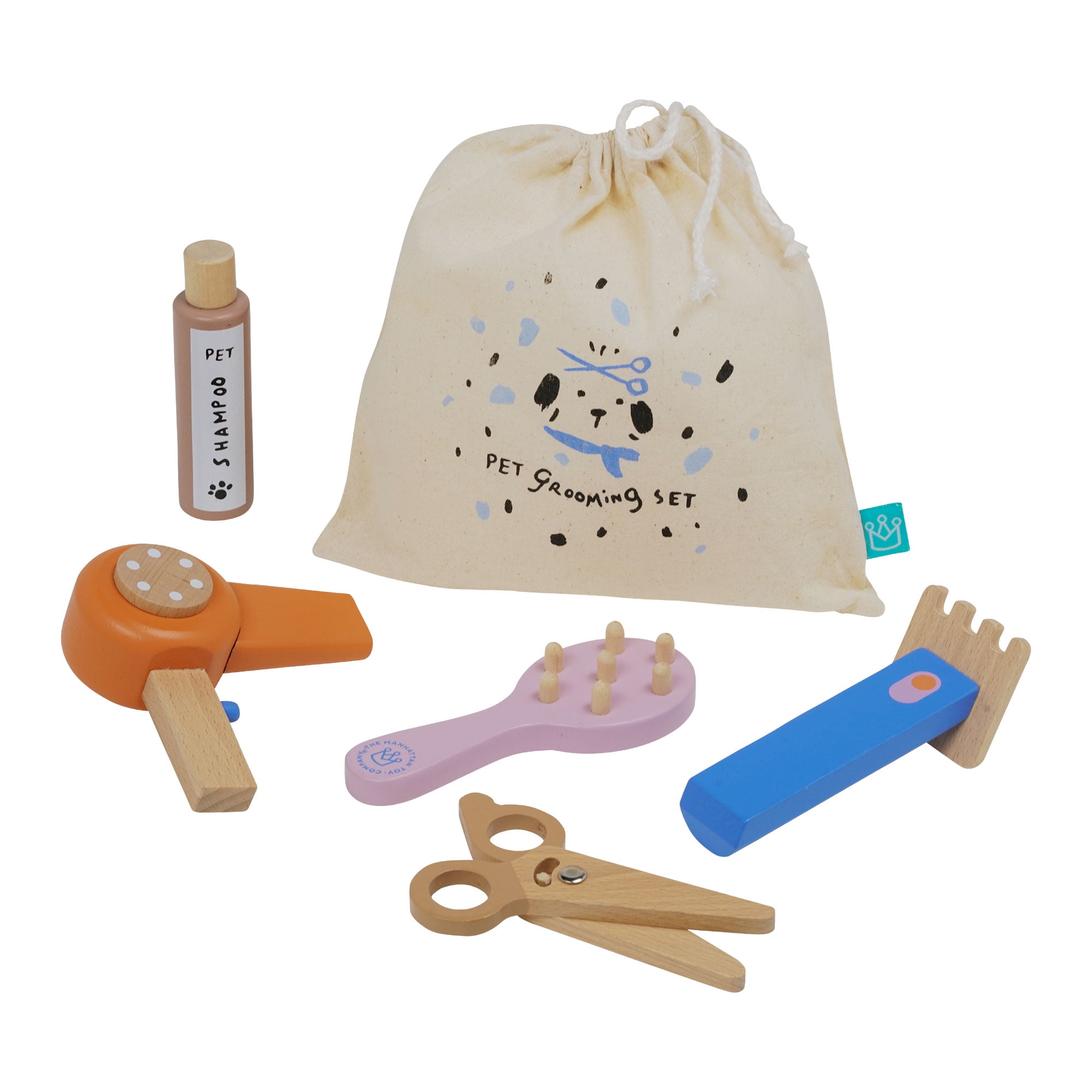 Manhattan Toy Posh Pet Day Spa Pretend Wooden Pet Grooming Play