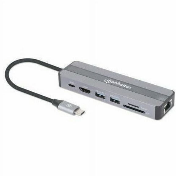 USB-C 7-in-1 Docking Station with Power Delivery | USB C Male to 4K HDMI | SD/microSD Card Reader