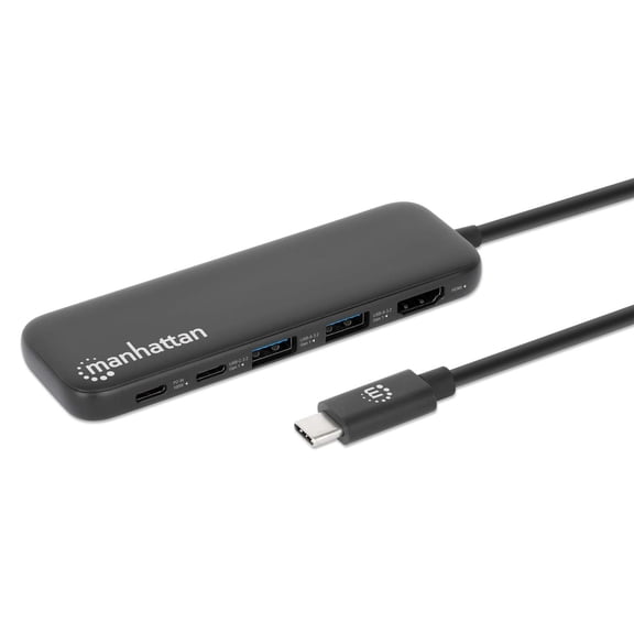Manhattan USB-C Docking Station with 100 W PD / 4K HDMI 5-in-1 Multiport USB Hub