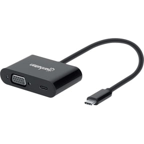 Manhattan USB-C to VGA Converter with 60W Power Delivery Port