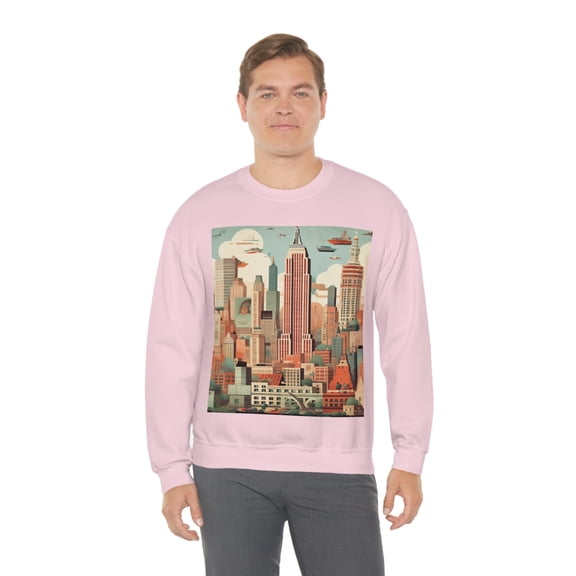 Manhattan Urban Wanderlust Unisex Heavy Blend Crewneck Sweatshirt