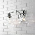 thumbnail image 1 of Manhattan Vintage 18.5" 2-Light Metal/Glass Industrial Rustic LED Vanity, Chrome, 1 of 8