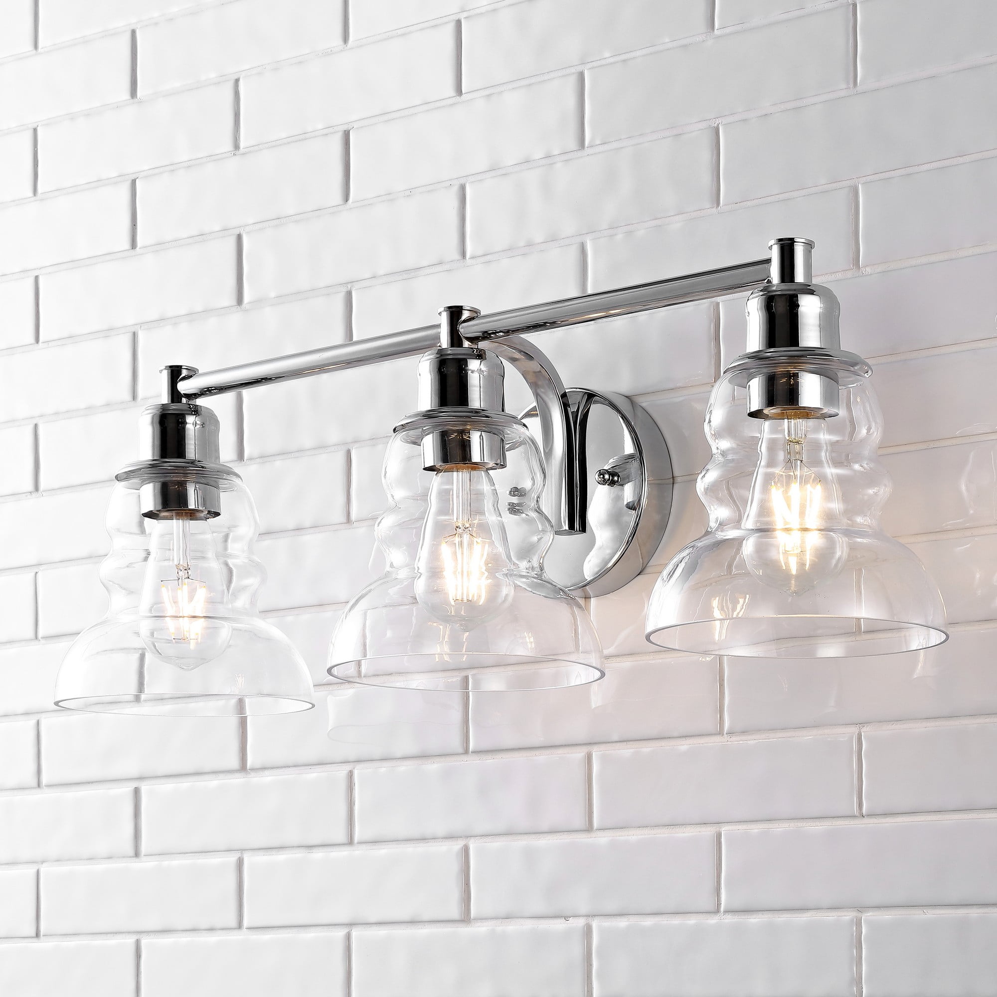 Manhattan Chrome 25.5" 3-Light Industrial Vanity Fixture