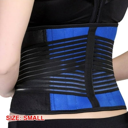 Manhattan Wellness Group Lumbar Back Support Belt Unisex Compression, Black