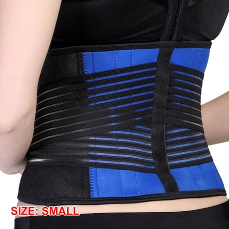 Manhattan Wellness Group Lumbar Back Support Belt Unisex Compression, Black