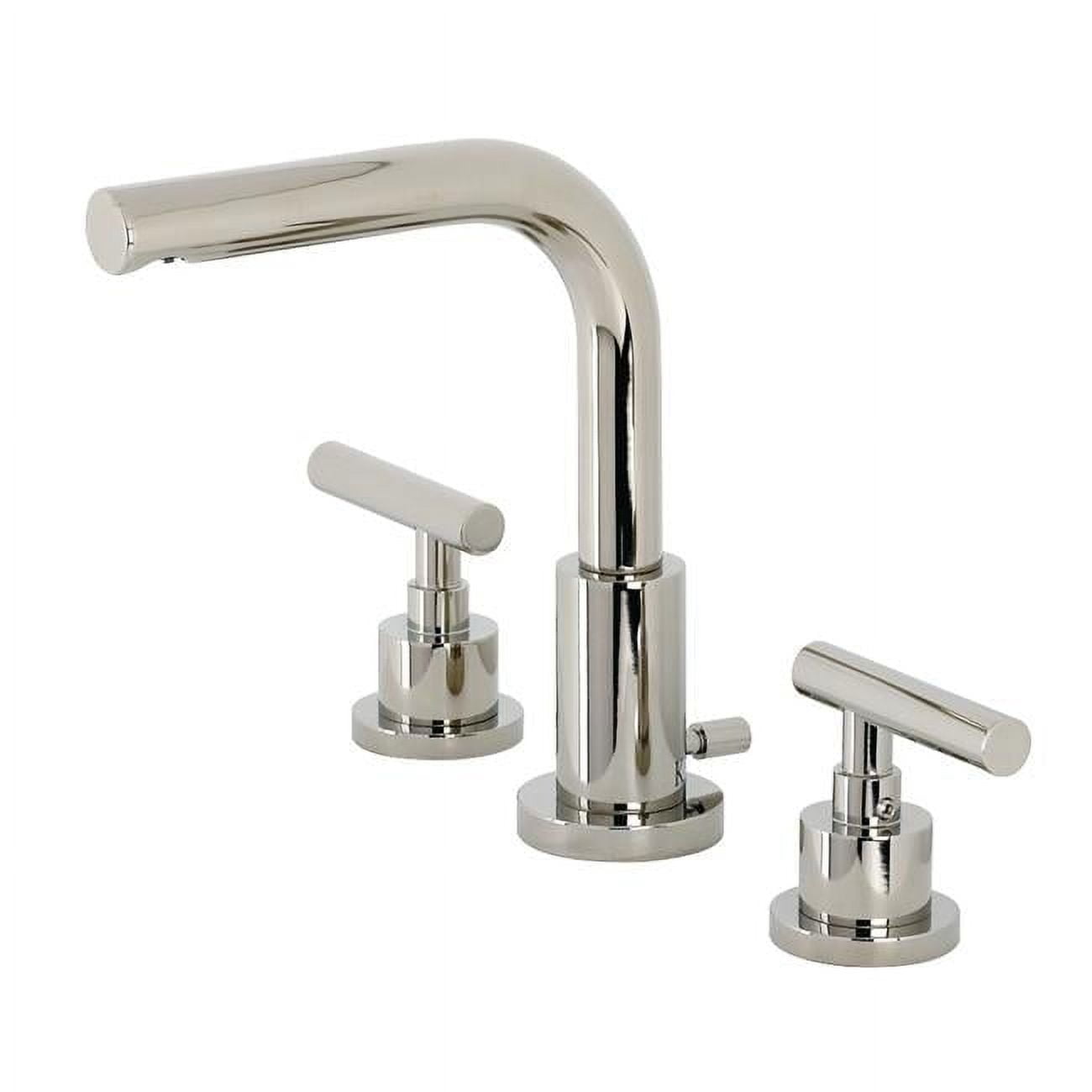 Manhattan Elegance Widespread Bathroom Faucet in Polished Nickel