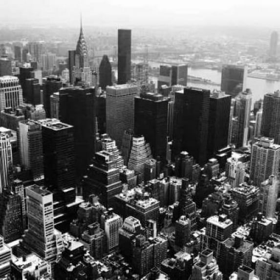 Manhattan and the Hudson Poster Print by Jordan Craig (12 x 12)