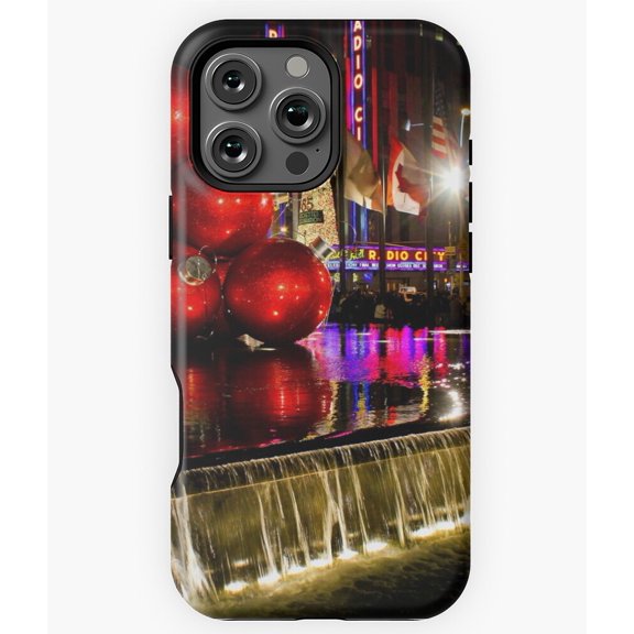 Manhattan at Christmas Time Holiday Phone Case for iPhone 16 15 14 13 12 11 Pro Max