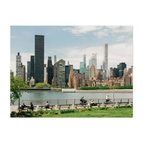 Manhattan from LIC 01 - Queens New York Photography Unframed Wall Art Print 5 x 7 inches