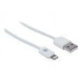 thumbnail image 1 of Manhattan iLynk - Lightning cable - Lightning male to USB male - 3.3 ft - white - retractable, 1 of 6