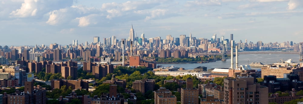 Manhattan skyline New York City New York State USA Canvas Art - Panoramic Images (27 x 9)