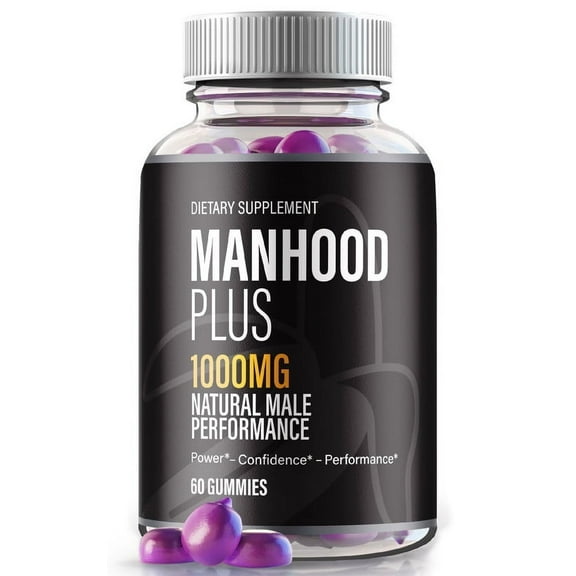 Manhood Plus Gummies, T-Booster Gummy for Support, All Natural Supplement, Maximum Strength Formula Vitamin Pills for Power And Energy, Manhood Plus Reviews (60 Gummies)