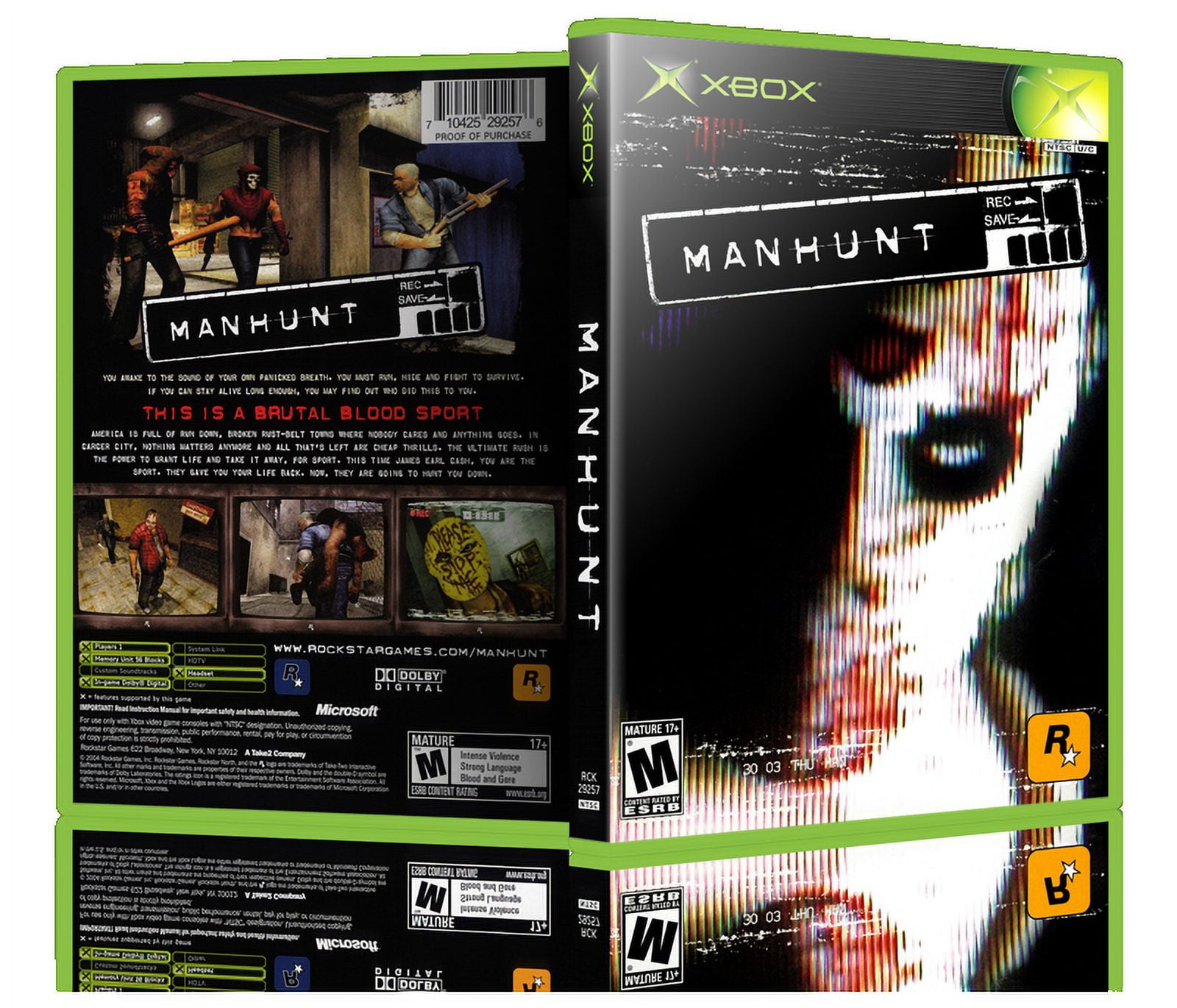 Manhunt - Custom Xbox Cover and Case. NO GAME!! - Walmart.com