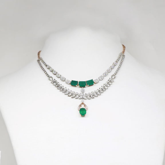 Mani Jewel IGI Certified 2.96ctw H/SI Natural Diamond Necklace 14kt Solid Two-Tone Gold