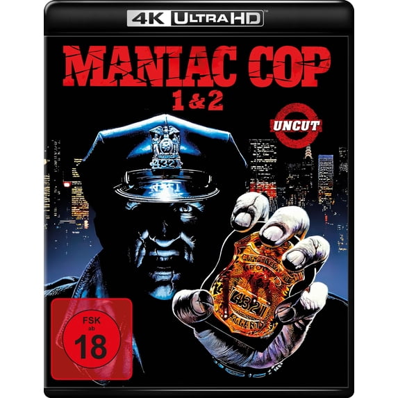 Maniac Cop 1 & 2 (uncut) (4K Ultra HD) (4K Ultra HD) Tom Atkins Bruce Campbell William Lustig