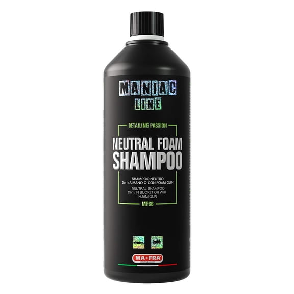 Maniac Line Neutral Foam Shampoo, pH Neutral Car Wash, 1 L