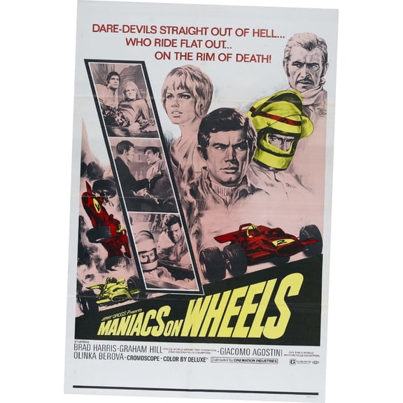Maniacs On Wheels Movie Poster Metal Print 12x16 12x16 Square Adults Best Posters
