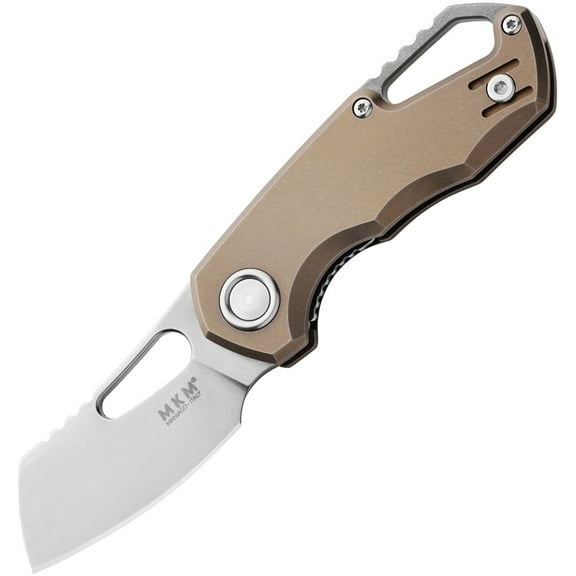 MKM Isonzo Linerlock Cleaver TI 2.00 in Folding Knife, MKFX03M2TBR