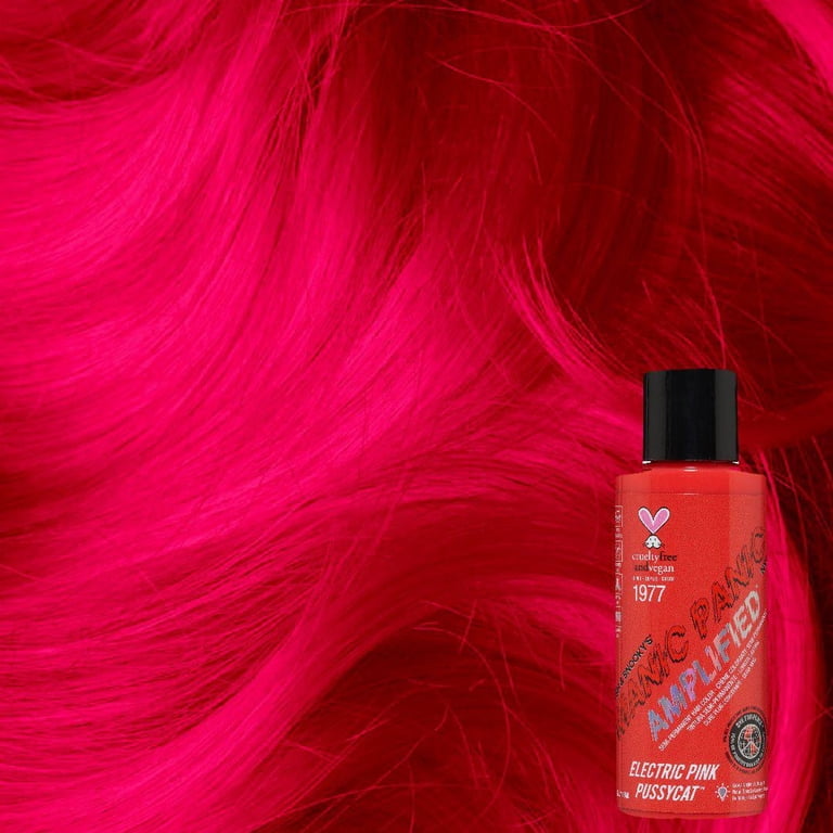 Colorant Capillaire Manic Panic Classic - Teinte Pussycat Pink 118ml, Rose Vif Haute Tenue
