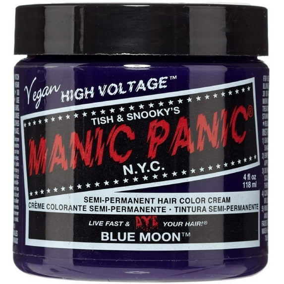 Manic Panic Semi-Permanent Hair Color Cream, Blue Moon 4 oz - (Pack of 3)