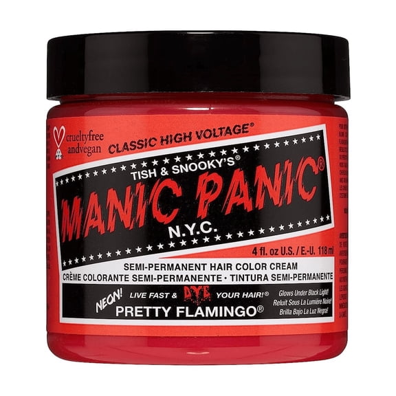 Manic Panic Semi-Permanent Hair Color Cream, Pretty Flamingo, 4 oz