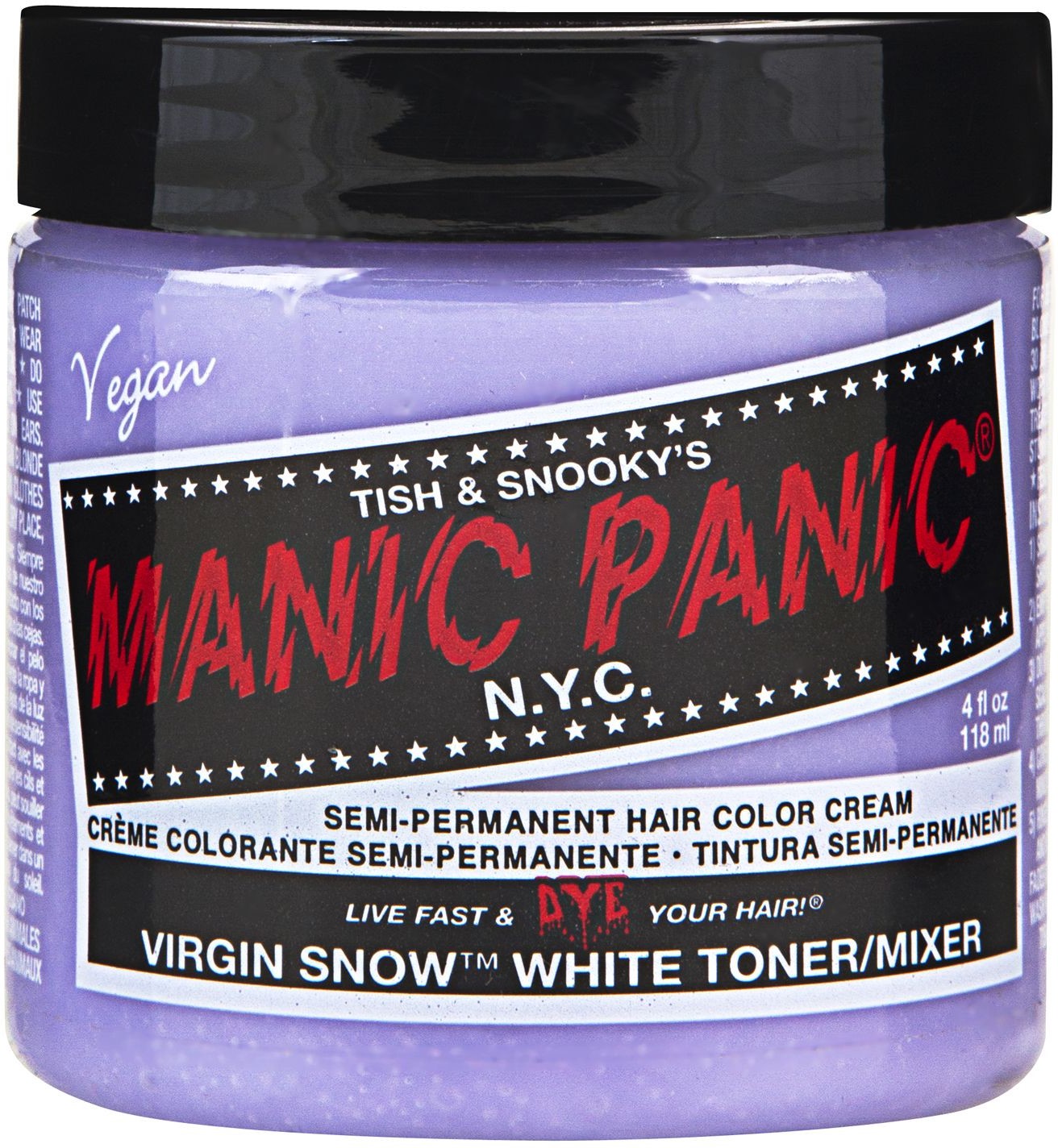 Manic Panic Semi-Permanent Hair Color Cream Virgin Snow 4 oz - image 1 of 2